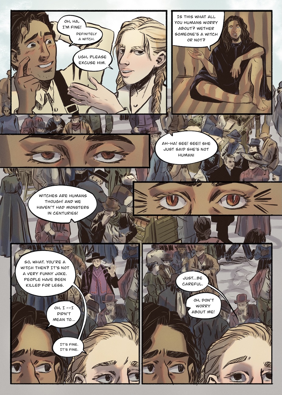 Vas and Jakub debate if the mysterious woman is a witch.