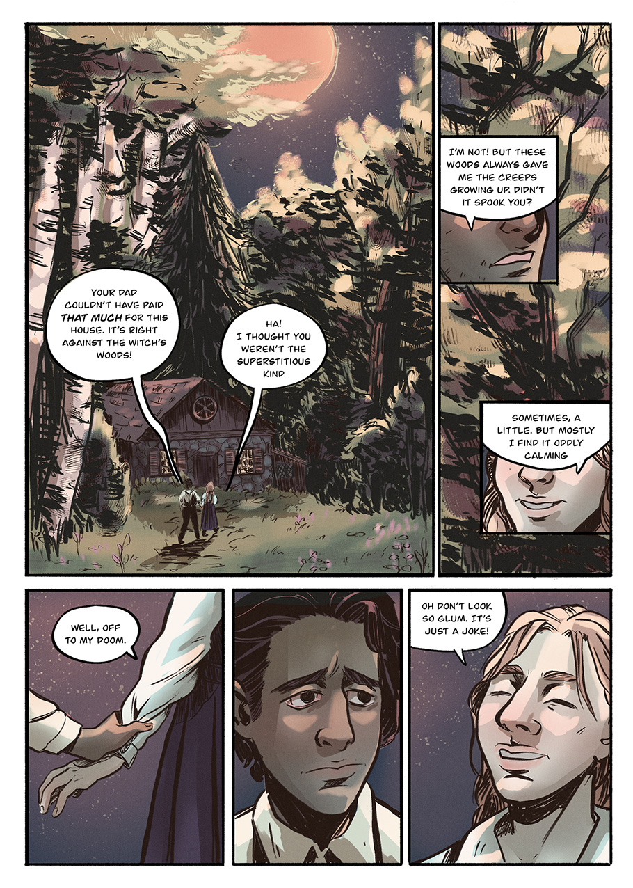 Vasilisa and Jakub arrive outside of Vasilisa's home.