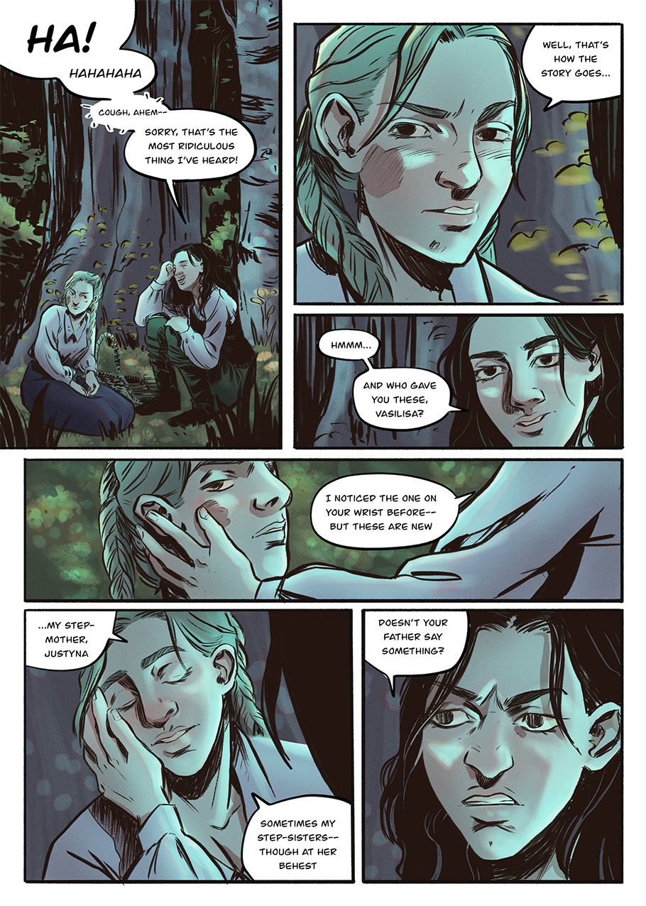 Vasilisa tells Aleks about her step-mother Justyna.